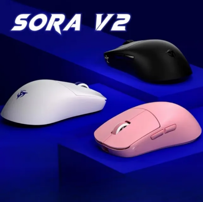 NINJUTSO SORA V2 -8K버전 무선 게이밍 마우스 경량화 긴항속, 블랙