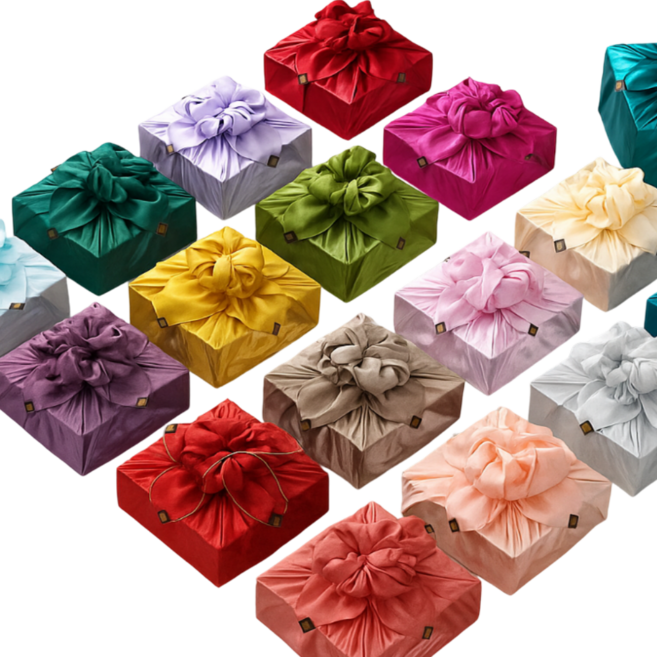 예단 복라벨 보자기 선물포장, 1개, 연회색