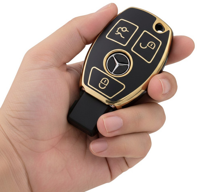 벤츠 키케이스 풀커버 키홀더 키커버 차키케이스 A B C E S AMG 클래스, A타입, 블랙