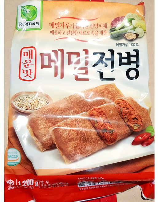 엄지식품 [엄지식품] 메밀전병 매운맛 (엄지 1.2K) X 9, 1개