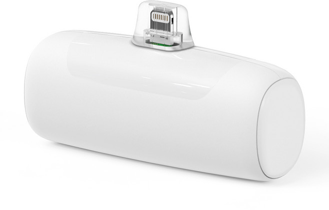 1+1 비니 PD 20W 미니 고속 보조배터리 5000mAh, 화이트, 8핀 1개