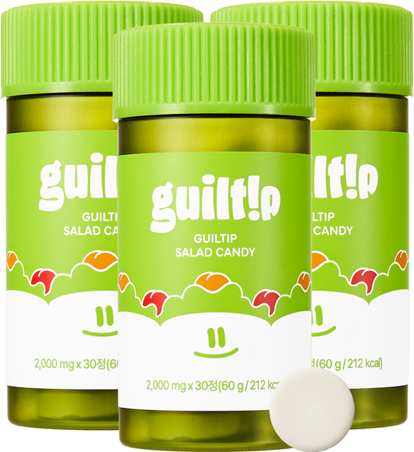 길팁 샐러드캔디 토마토 분말 식이섬유 츄어블 캔디, 60g, 3개