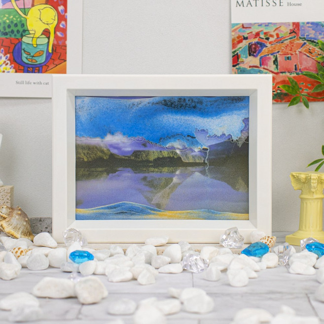 아트조이 모래멍 모래시계 움직이는 샌드아트 C형 (6colors), 바위산