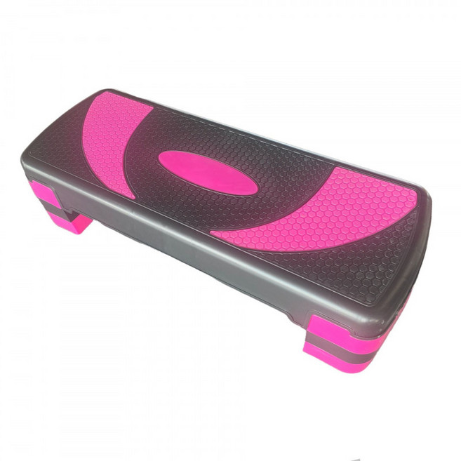 가정용 무소음 스텝박스 에어로빅 페달 피트니스 운동기구 실내 유산소 하체근력운동 저소음 홈트용 계단오르기 효과 장비 헬스장용, 78cm 발판 - 블랙 핑크