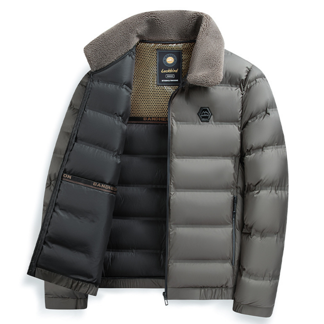 HULULU 남성 겨울 퍼카라 숏패딩 보온 방한 데일리 아우터