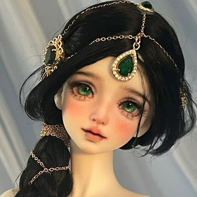 三分小姝 bjd娃娃 bjd60cm 少女娃 bjd3分娃娃 素體娃娃 bjd玩偶 生日禮物 交換禮 bjd女娃 sd娃, 1個, 3分姝妹+物語60女體,mia白（不含妝容服飾）