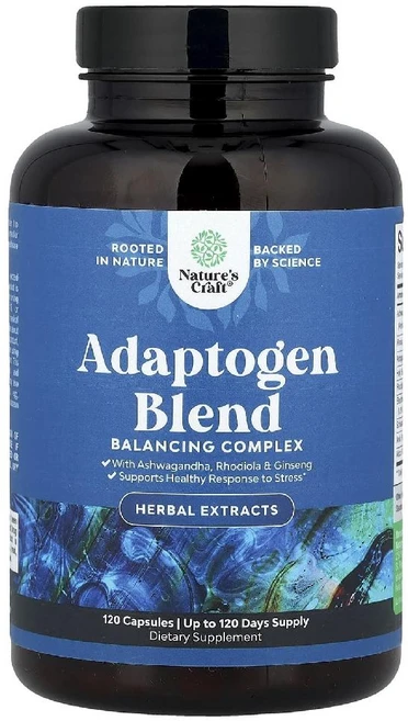 네이처스 크래프트 아답토젠 블렌드 캡슐 120정, 60 개, 1개 - 쿠팡