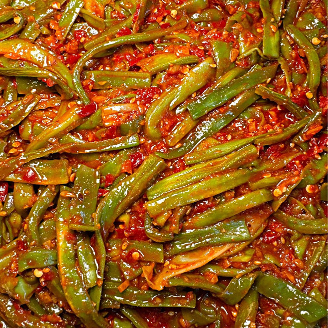 궁채무침 400g 한국식양념 새콤달콤매콤 오독오독 꼬들한 식감, 1개