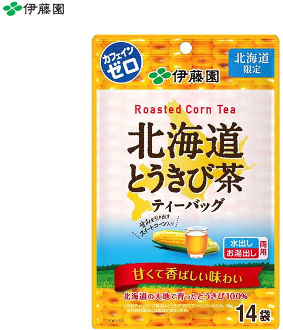 이토엔 홋카이도 한정 옥수수차 토우키비차 티백, 2개, 14개입, 4g