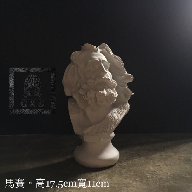 GXS 拍照道具 樹脂石膏像, 1個, 馬賽