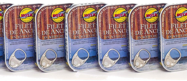 Hoya Santoña Cantabrian Anchovies in Olive Oil 호야 산토냐 앤초비 필레 올리브 오일 칸타브리아산 74g 4개, 8개