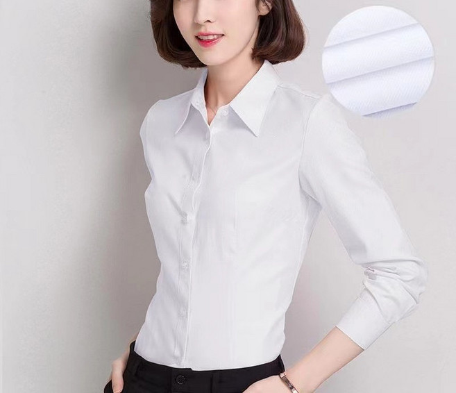 DUOMIHAN여성 슬림핏 스판혼방 셔츠 다트 디테일 ZP08