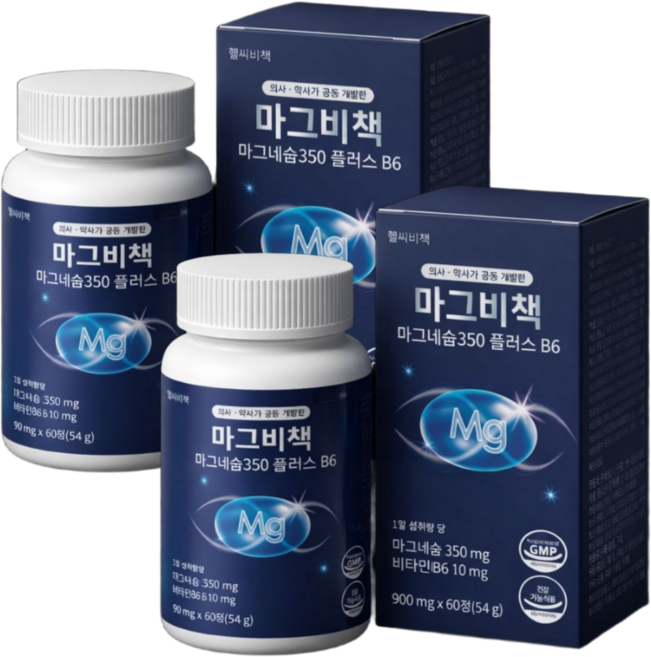 유기산 고함량 마그네슘 영양제 350mg 추천 구매 1위 마그비책, 2개, 60정