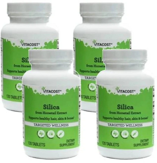 비타코스트 쇠뜨기 추출물 추출 실리카 120정, 4개 - 쿠팡