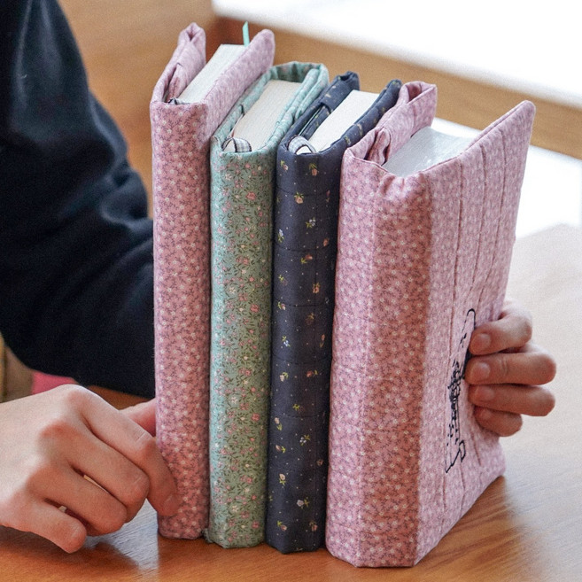 폭닥폭닥 자수 이니셜 가능한 남다른 북커버 플라워 3종, 1개, 들풀잎