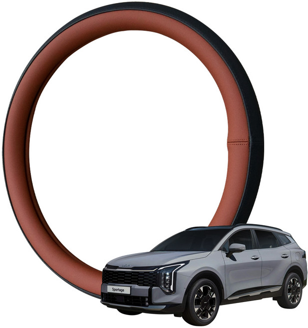 루젠 스포티지 NQ5 핸들커버 투톤 가죽 스티어링, 라운지브라운