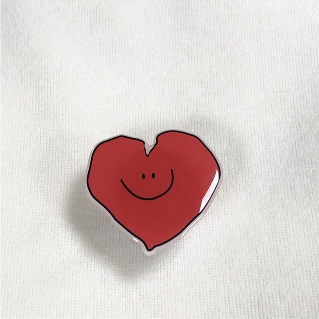 퍼플지니 스마트 톡 그립 휴대폰 거치대 1+1, 하트, 2개