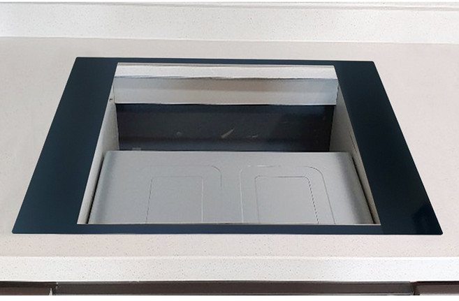 싱크대 상판 메꿈 막음 자재 블랙 와이드판넬 와이드렌지에서 인덕션 쿡탑 교체, 빌트인, 타공 560*480mm