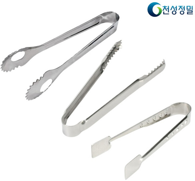 [셰프앤쿡] 천성 스텐집게 치킨집게 샐러드 반찬 통닭 튀김 얼음 미니집게, 1개