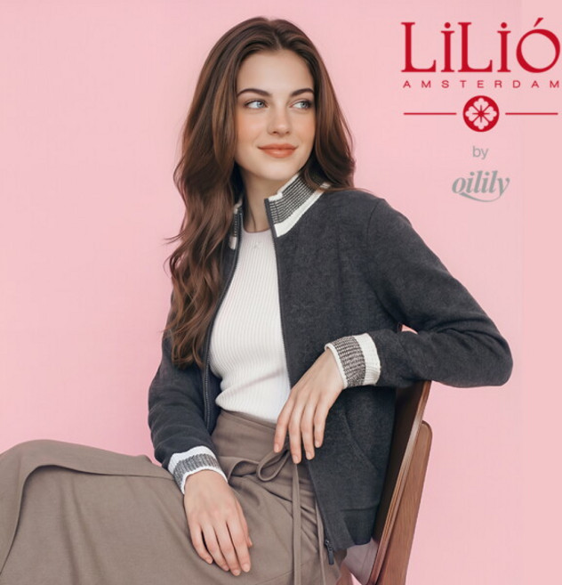 [릴리오] by 오일릴리 ★프리오더★26SS 울 블렌디드 집업 니트 자켓