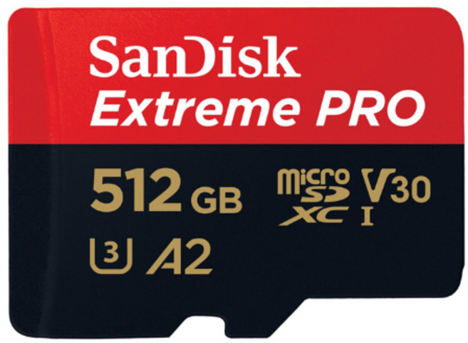 SanDisk 512GB Extreme PRO A2 V30 microSD U3 UHS-I 速度高達200MB 記憶卡, 1個