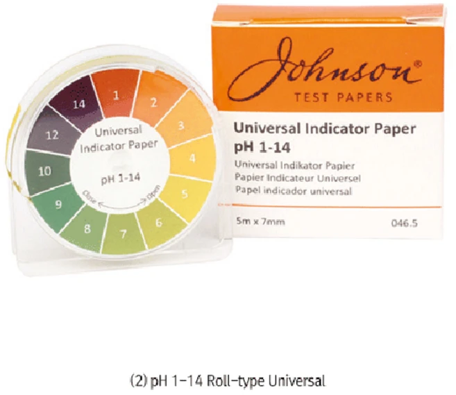 존슨 만능시험지/Johnson Full range/Book & Roll/PH 테스트페이퍼/PH시험지, Roll-Type(7mm x 5M), 1팩 - 쿠팡