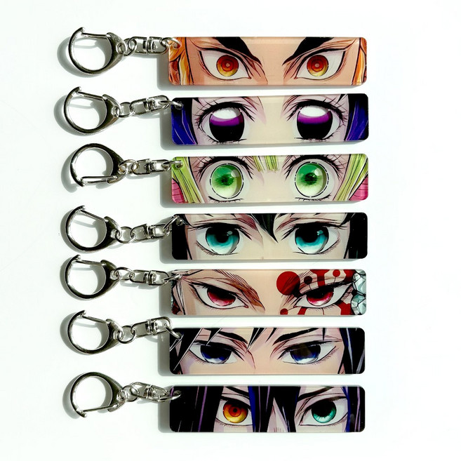 귀멸의칼날 빛나는 눈동자 아크릴 키링 열쇠고리, 렌고쿠 쿄쥬로, 1개