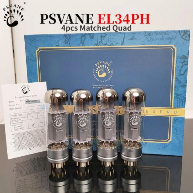 진공관 튜브 프리 앰프 PSVANE EL34PH 업그레이드 EL34C EL34B 6P3P 6CA7 6V6 KT66 UKEL34 HIFI 오디오 밸브 증폭기 키트 DIY 매치 쿼드, [02] 4pcs Matched Quad