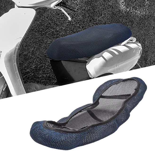 시트 스쿠터 메쉬 오토바이 편안한 커버 액세서리, S, 1개