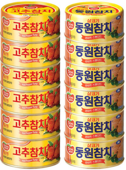 동원 고추참치90gx6캔 + 살코기참치90gx6캔, 1개