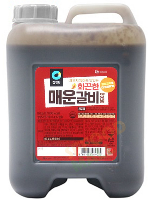 청정원 화끈한 매운갈비양념 10kg, 1개