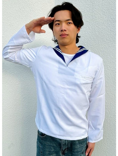 祥暉三軍百貨 海軍白甲上衣 長袖水手服 學院風制服