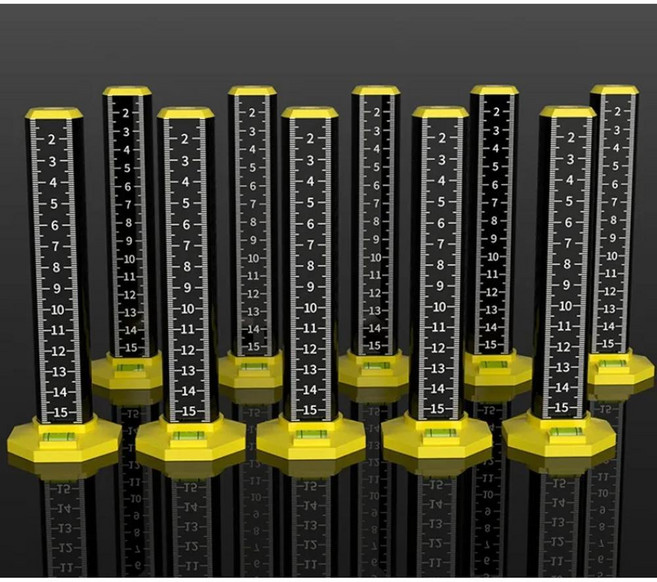 경강 용골 레벨링 스피릿 레벨 서스펜션 천장 독점 균등 높이 눈금자 스틱 벽 타일 배치 도구, 02 black-10pc, 1개