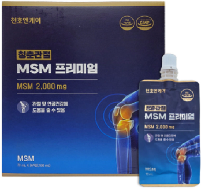 [천호엔케어] 청춘관절 MSM 프리미엄 70ml 30팩, 1박스
