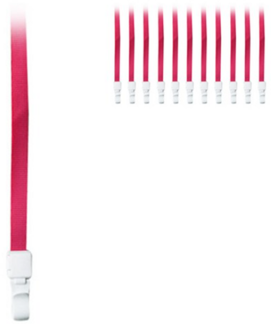 빅드림 칼라풀 명찰 목걸이 끈, 분홍, 12개