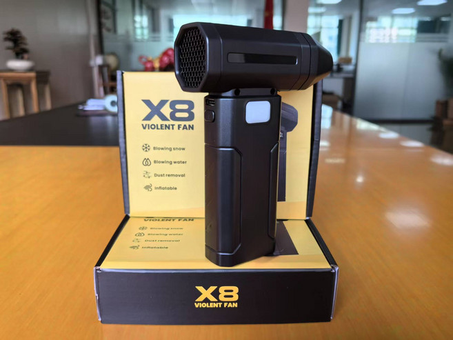 X8 暴力風扇渦輪風扇除塵器無刷電機高速迷你手持暴力風扇, 93*38*220, X8暴力風扇+黑色