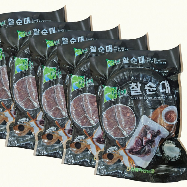 [냉장]김해축협 산들에 찰순대 500g, 5개