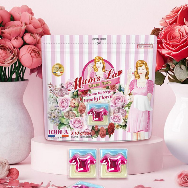 맘스럽 클린톡스 캡슐세제 파우치형 100개입, 1개