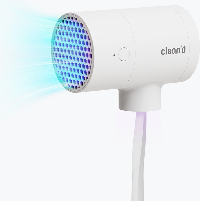 클린디 가정용 무선 여행용 UV 살균 바람 건조 티드라이어 휴대용 무선 칫솔살균기 CL-401, 화이트