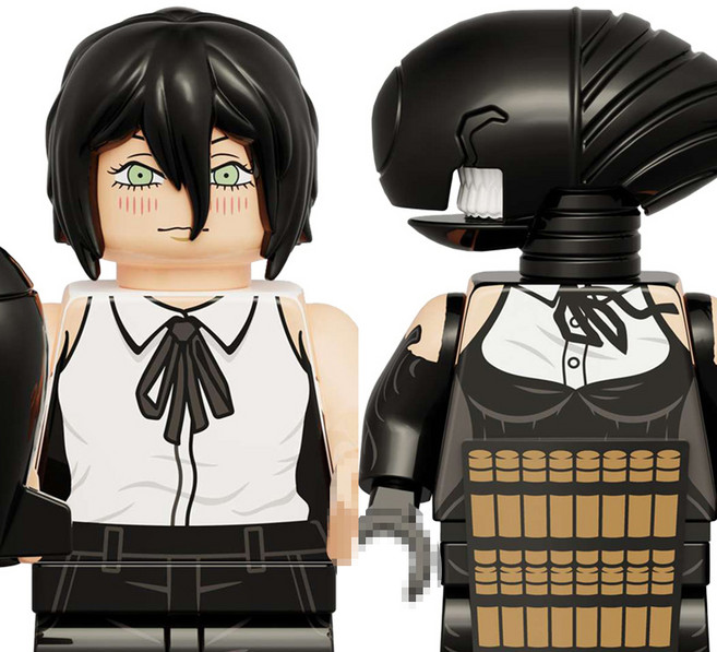 <체인소맨> 레제 & 폭탄의악마 캐릭터 2종 호환블록 브릭미니피규어 수집/장식/전시용 키덜트아이템, 1개, CHSM0303. 레제 2종 세트(로켓)