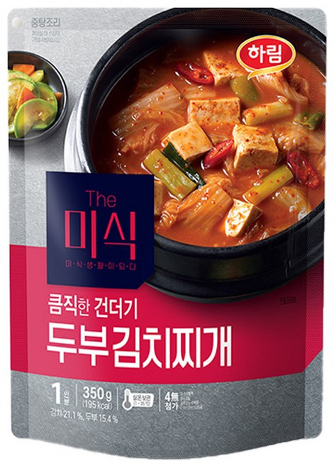더미식 큼직한 건더기 두부김치찌개, 3개, 350g