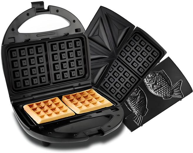 대우 와플메이커 3 in 1 와플 샌드위치 붕어빵틀 분리형, DEW-D220