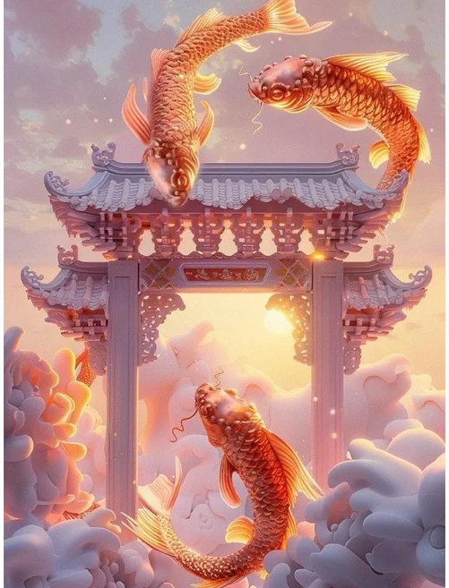 어변성룡도 우드 조각퍼즐 시험 합격 승진 출세 상징 수능기원 비단잉어 풍수지리 전통화 직소퍼즐 300 500 700 1000 1500피스, 1개, 어변성룡도 선택4, 300피스