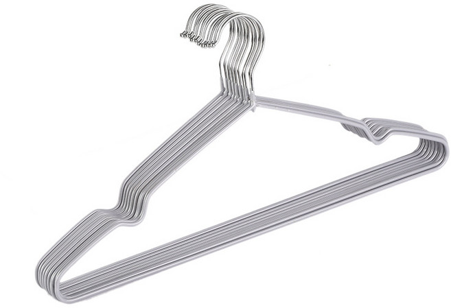 슬림 코팅 논슬립 베이직 철제 옷걸이 티셔츠걸이 5p 세트, 아동30cm회색, 5개