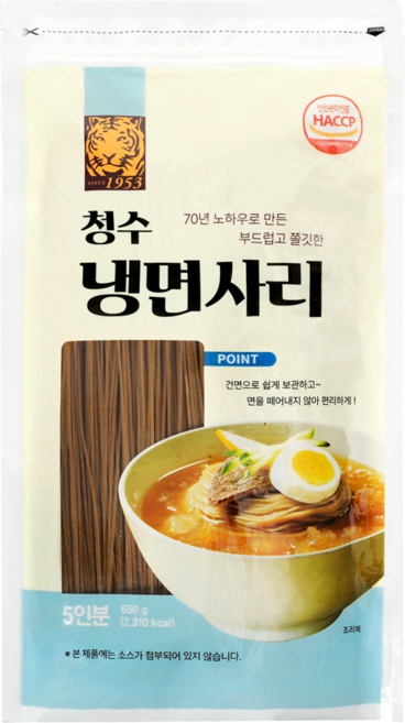 청수식품 청수 냉면사리, 650g, 5개