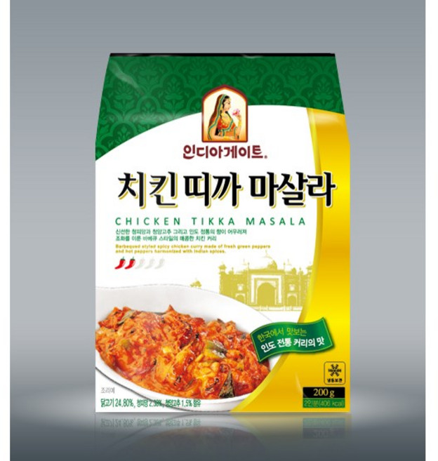 [인도커리]인디아게이트 치킨띠까마살라 커리200 g, 3개, 200g