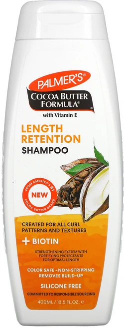 Palmers 모발 관리 Cocoa Butter Formula with Vitamin E Length Retention 샴푸 (400 ml), 1개, 400ml - 쿠팡