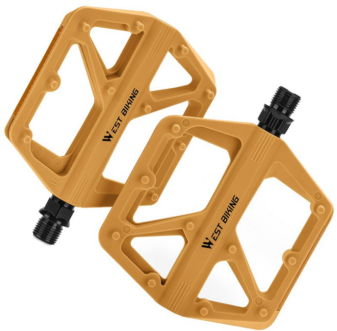 시그니처베이지 자전거 경량 페달 평페달 YPZ150, 옐로우