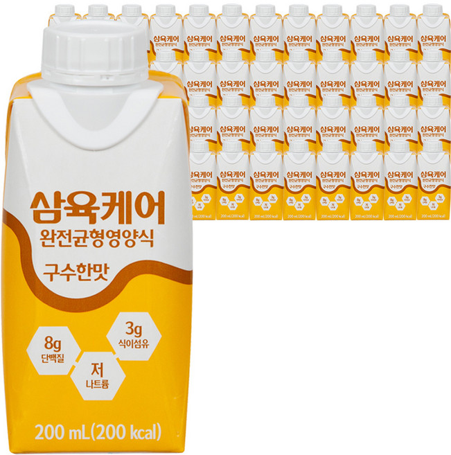 삼육케어 완전균형영양식 구수한맛, 200ml, 48개