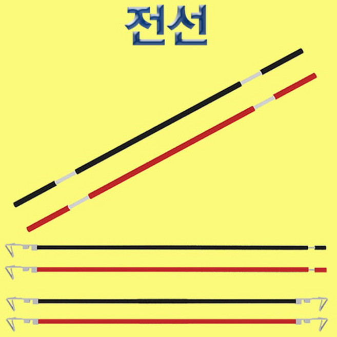 전선10개(개별)-한쪽 탈피 탭전선 빨강 15cm KHM